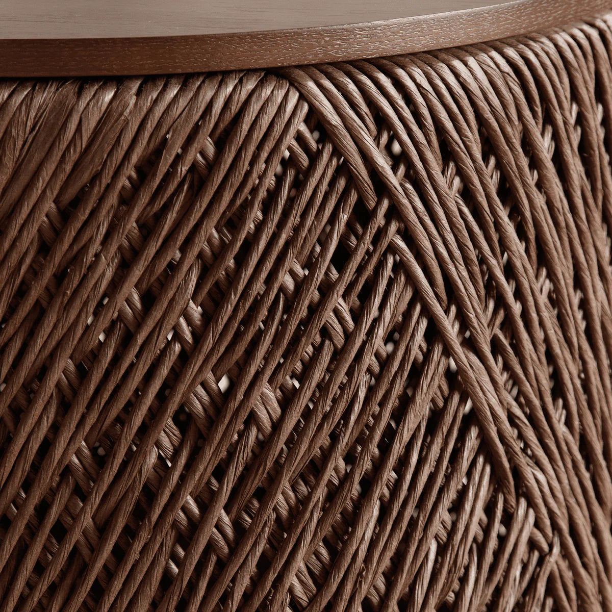 Woven Nesting Storage Coffee Table Set of 2