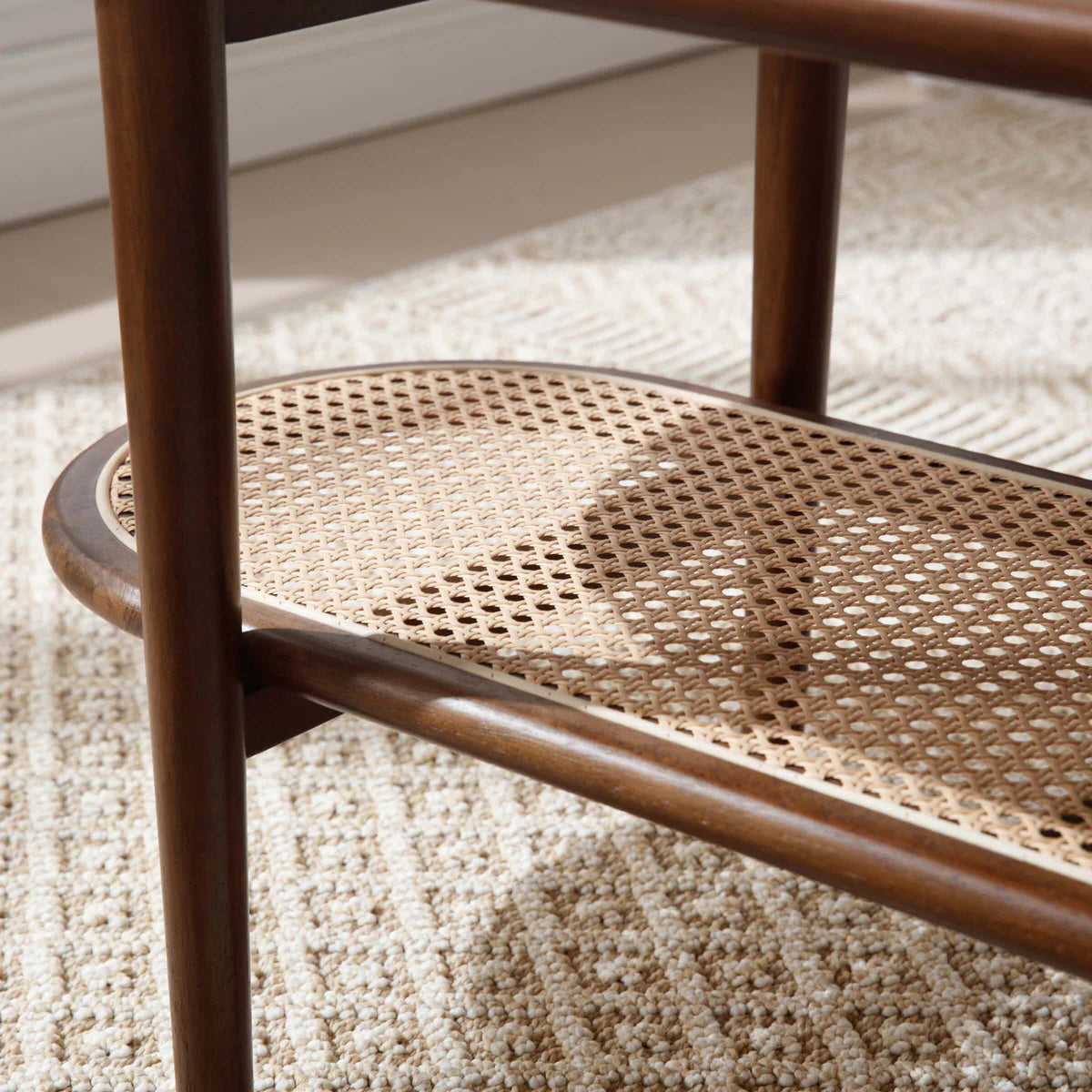Wide Oval Center Rattan Coffee Table